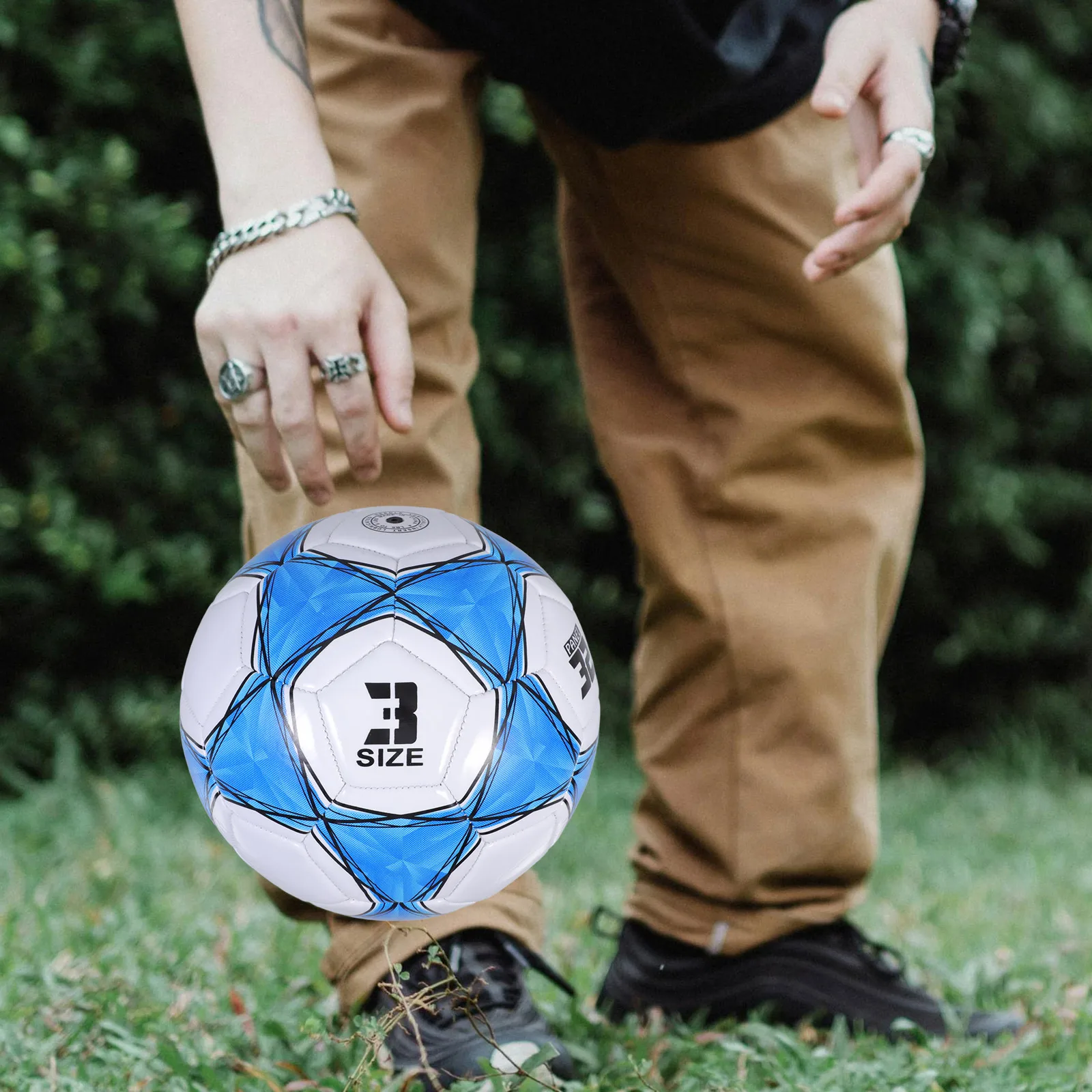 1pc Thickened PVC Ball for Kids Practice Soccer Balls Training Durable Lightweight Control Blue Color Youth Soccer Ball Deflated
1pc Thickened PVC Ball for Kids Practice Soccer Balls Training Durable Lightweight Control Blue Color Youth Soccer Ball Deflated