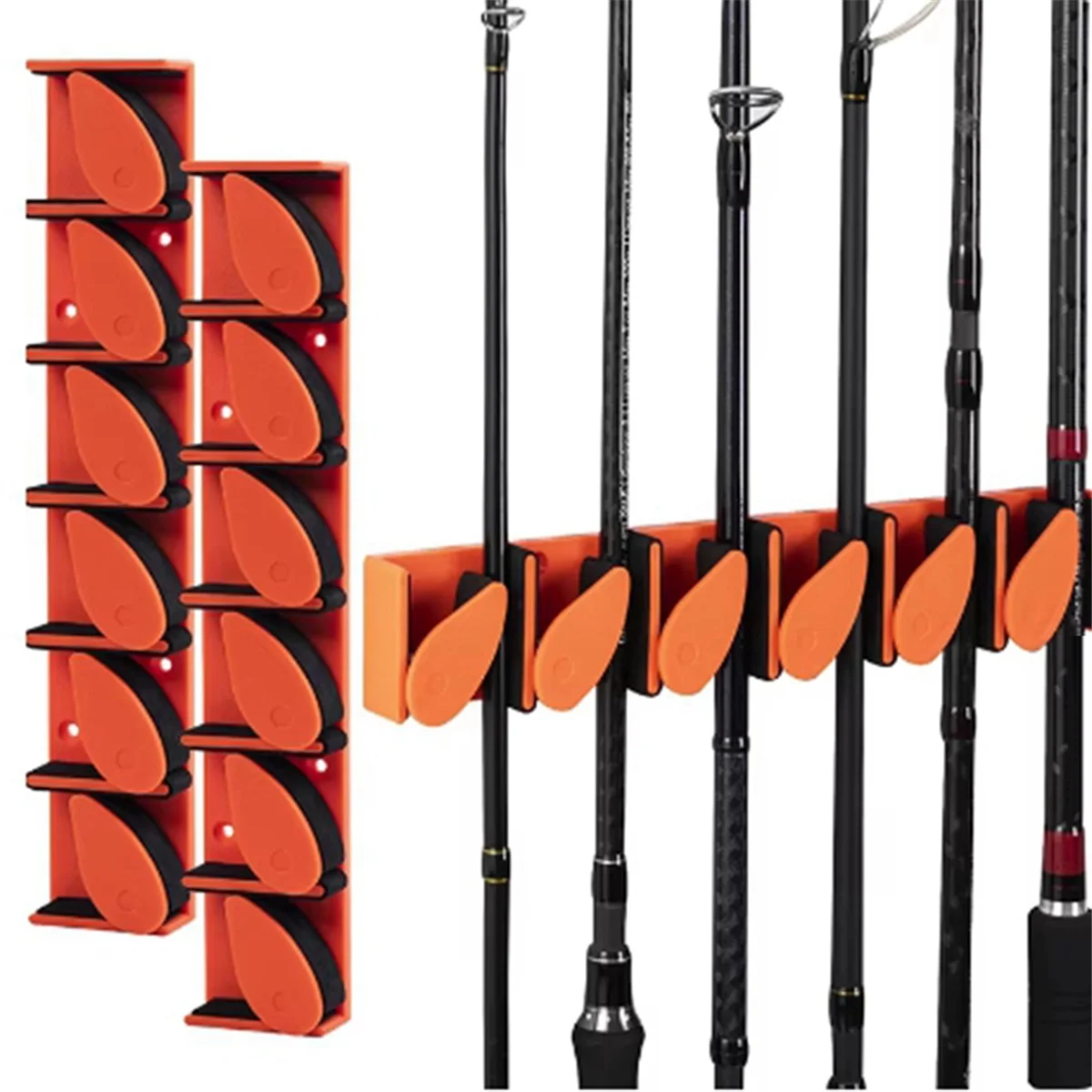 6-Rod Rack Wall Mount Fishing Rod Holders Vertical Sturdy Space Saving Easy Install Pole Holder Fishing Accessories
6-Rod Rack Wall Mount Fishing Rod Holders Vertical Sturdy Space Saving Easy Install Pole Holder Fishing Accessories