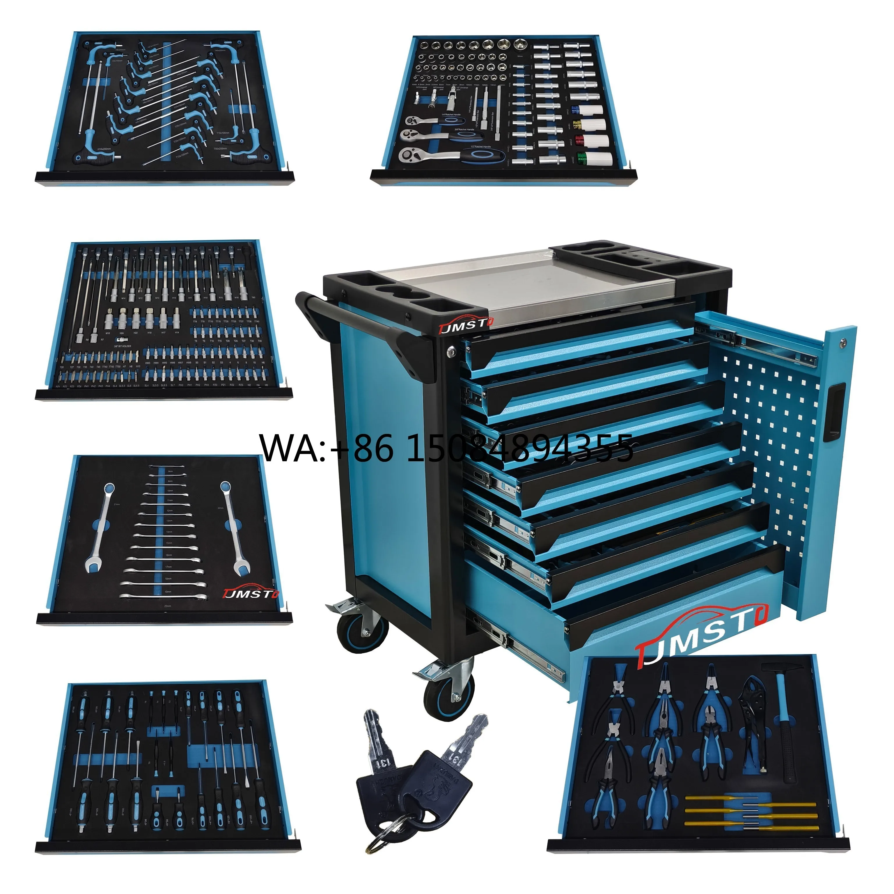 Workshop Grade 7 Drawers Tool Trolley with 258PCS Household Repair Tool Kit OEM SPCC Material 250kg Load Capacity
Workshop Grade 7 Drawers Tool Trolley with 258PCS Household Repair Tool Kit OEM SPCC Material 250kg Load Capacity