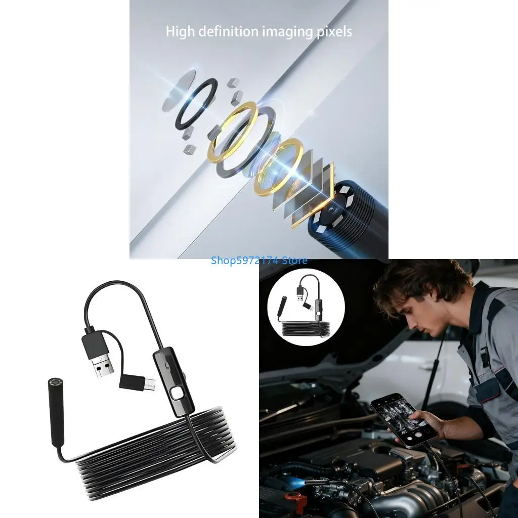 Y3NB Dense 8mm Borescope With 2MP Transducer And Modifiable LED Radiances For DIY Repair Leak Detection
Y3NB Dense 8mm Borescope With 2MP Transducer And Modifiable LED Radiances For DIY Repair Leak Detection