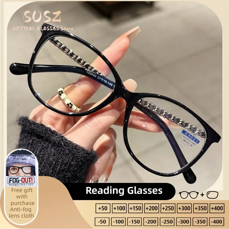 SUSZ Fashion Round Myopia Prescription Glasses Anti Blue Light Reading Glasses Anti-reflection Customizable Progressive Eyewear
SUSZ Fashion Round Myopia Prescription Glasses Anti Blue Light Reading Glasses Anti-reflection Customizable Progressive Eyewear