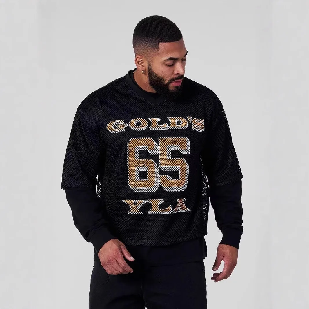 Summer new YA Trendy Brand Super Large T-shirt Men Sports Fitness Quick drying Breathable Large Mesh Printed Short Sleeve Top
Summer new YA Trendy Brand Super Large T-shirt Men Sports Fitness Quick drying Breathable Large Mesh Printed Short Sleeve Top