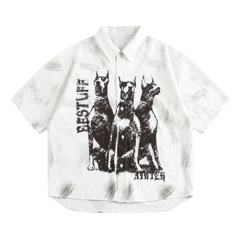 Hip Hop Vintage Graffiti Printed Shirts Short Sleeves Casual White Top Tees For Male Oversized
Hip Hop Vintage Graffiti Printed Shirts Short Sleeves Casual White Top Tees For Male Oversized