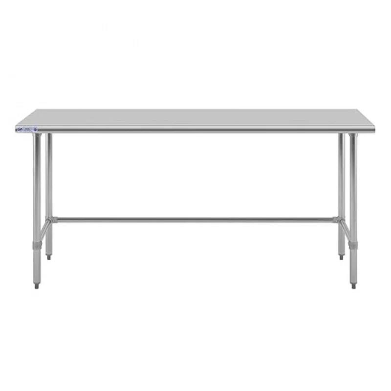 24x72 Open Base Stainless Steel Table, NSF Commercial Heavy Duty Work Prep Table with Backsplash & Galvanized Restaur
24x72 Open Base Stainless Steel Table, NSF Commercial Heavy Duty Work Prep Table with Backsplash & Galvanized Restaur