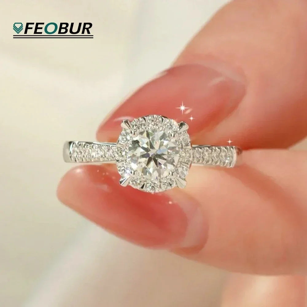 1CT Real Moissanite Diamond Engagement Rings for Women 925 Sterling Silver Wedding Band Classic Promise Rings Jewelry Gift
1CT Real Moissanite Diamond Engagement Rings for Women 925 Sterling Silver Wedding Band Classic Promise Rings Jewelry Gift