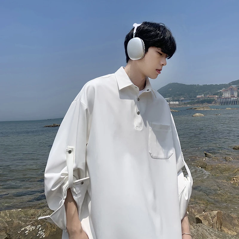 White Casual Men's irt Drapey Loose Long Sve Vintage Sle Spring Autumn Faion Brand Classic Button up Cotton irt
White Casual Men's irt Drapey Loose Long Sve Vintage Sle Spring Autumn Faion Brand Classic Button up Cotton irt