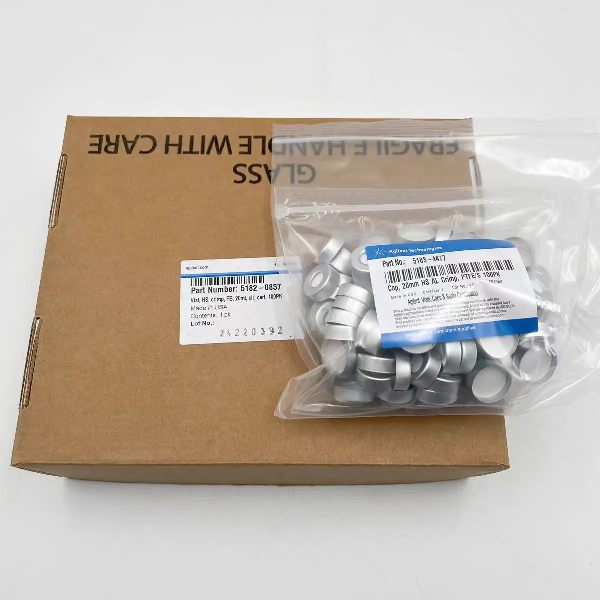 Agilent original jaw headspace bottle 5 sampling bottle sample bottle gas chromatography injection bottle with cap pad 20 * 3mm
Agilent original jaw headspace bottle 5 sampling bottle sample bottle gas chromatography injection bottle with cap pad 20 * 3mm