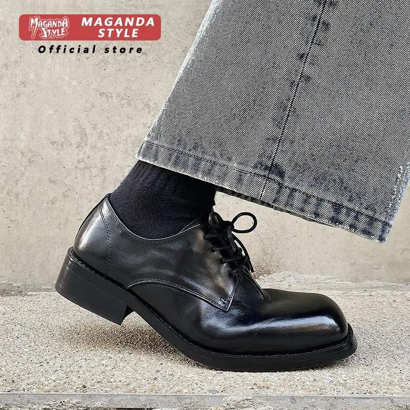 Washed A-level cowhide square toe derby shoes for men with thick soles elegant patent leather casual leather shoes retro style
Washed A-level cowhide square toe derby shoes for men with thick soles elegant patent leather casual leather shoes retro style