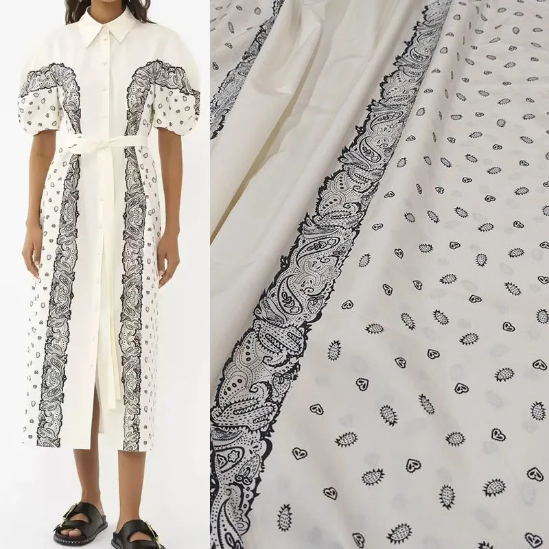 Fashion Show Cashew Flower Printed Poplin Cotton Fabric For Women Summer Dress Blouse Pants Handmade DIY Clth Sewing Material
Fashion Show Cashew Flower Printed Poplin Cotton Fabric For Women Summer Dress Blouse Pants Handmade DIY Clth Sewing Material