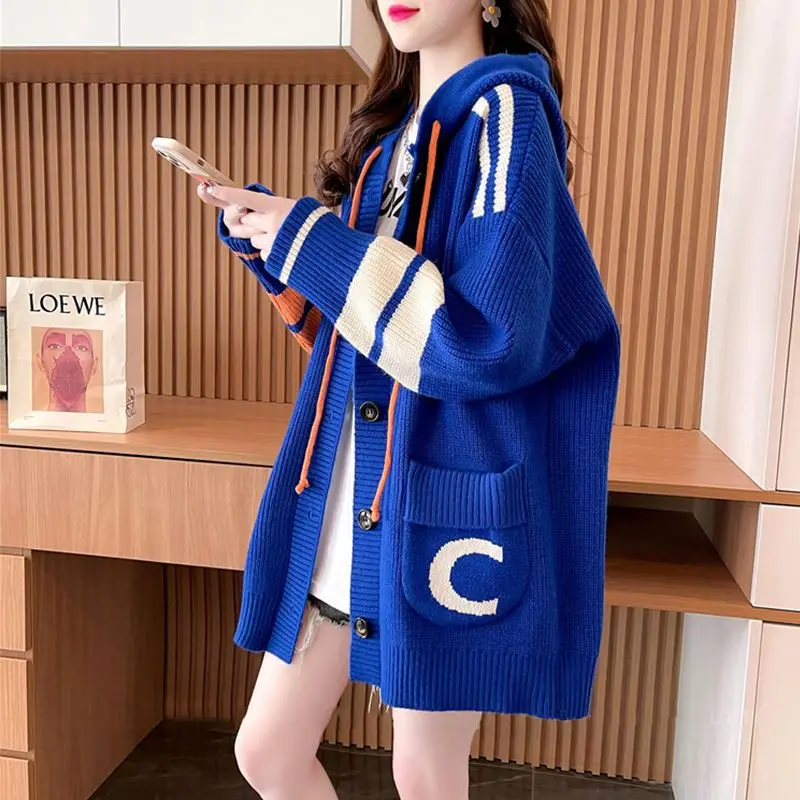 A Hooded Sweater Women's Plus-size Maternity Blouse Autumn and Winter CoatsLong Sweaters Blue Sweater Cardigans Women Clothing
A Hooded Sweater Women's Plus-size Maternity Blouse Autumn and Winter CoatsLong Sweaters Blue Sweater Cardigans Women Clothing