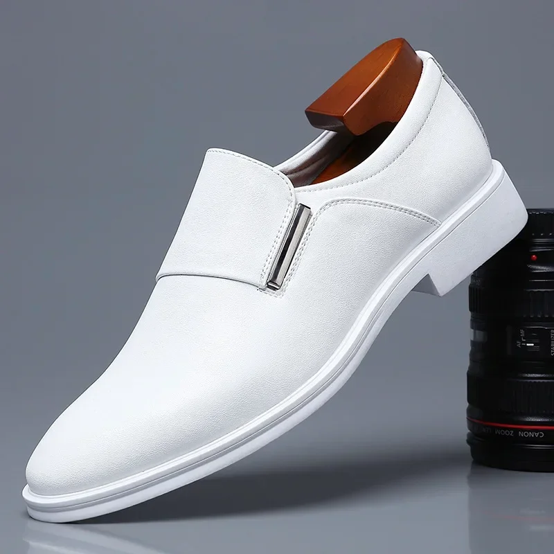 High Quality White Leather Dress Shoes Mens Breathable New Formal Business Derby Shoes Man Casual English Shoes for Men Sneakers
High Quality White Leather Dress Shoes Mens Breathable New Formal Business Derby Shoes Man Casual English Shoes for Men Sneakers