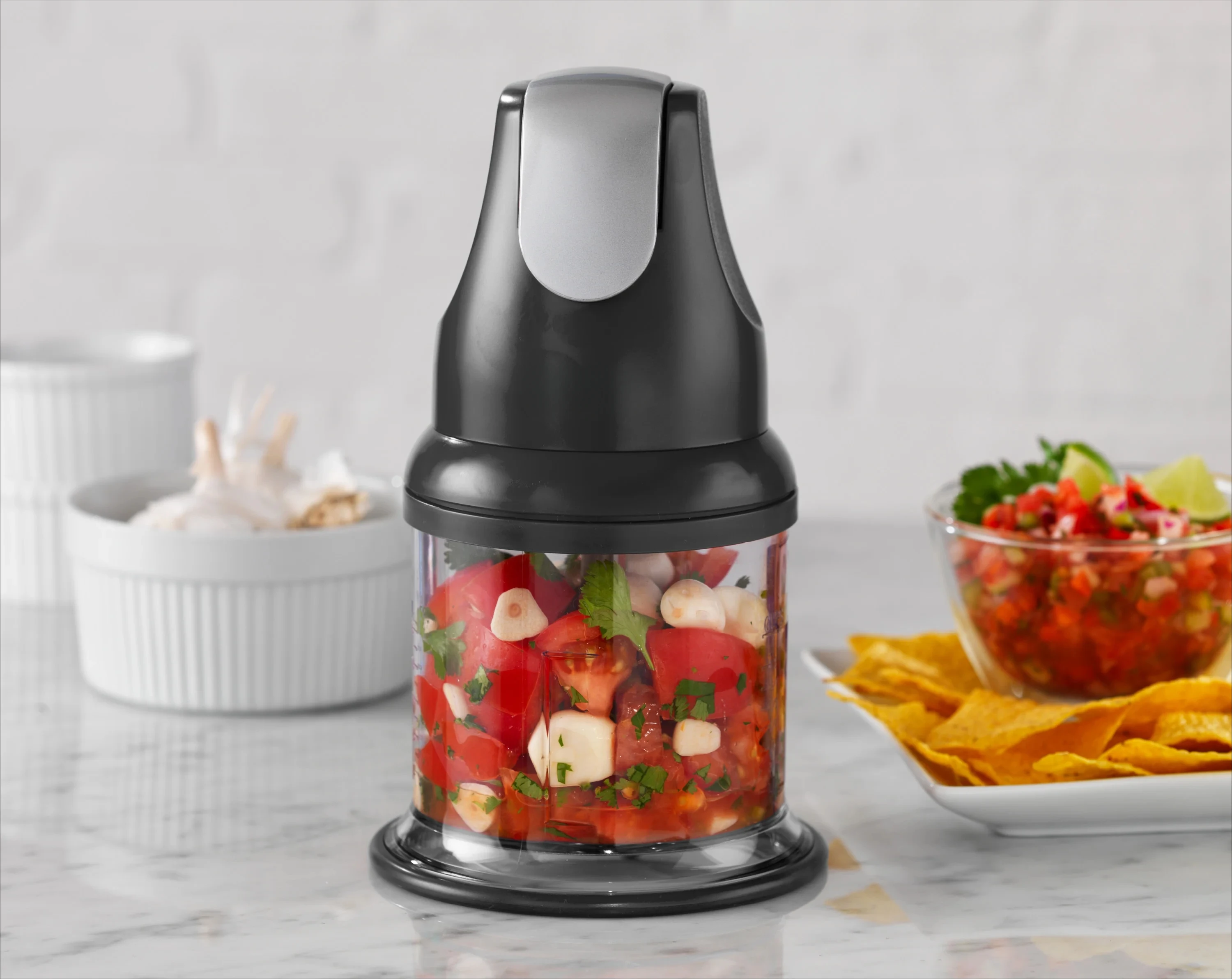 Vegetable Garlic Spice Chopper for Chopping, Mincing and Pureeing for Soups, Sauces, Condiments, Toppings, Dips and More
Vegetable Garlic Spice Chopper for Chopping, Mincing and Pureeing for Soups, Sauces, Condiments, Toppings, Dips and More