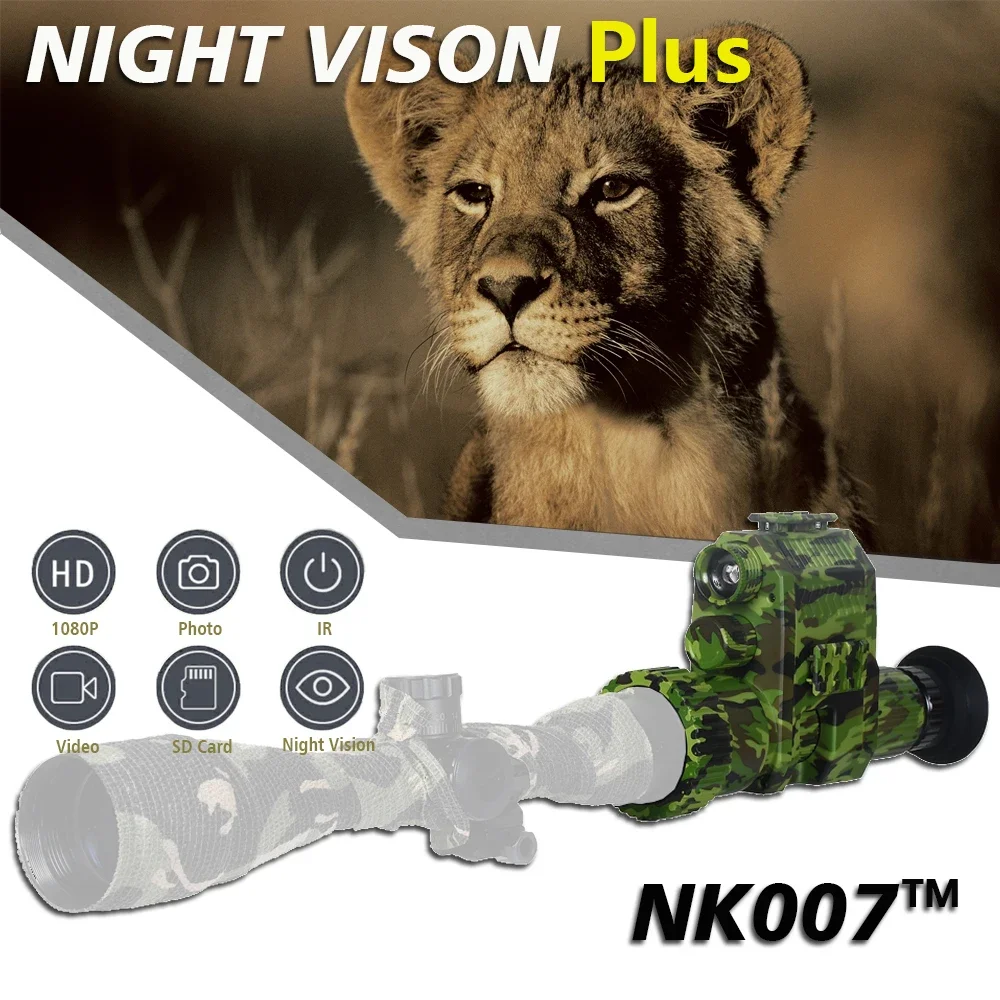 Laser Infrared Night Vision for Riflescope Airsoft HD 1080P Digital Telescope Sight Hunting Camera With Crosshair NK007 Plus
Laser Infrared Night Vision for Riflescope Airsoft HD 1080P Digital Telescope Sight Hunting Camera With Crosshair NK007 Plus