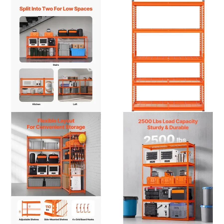 Листы для хранения 5-уровневые регулируемые сверхмощные гаражные ножницы 2500 фунтов 
Листы для хранения 5-уровневые регулируемые сверхмощные гаражные ножницы 2500 фунтов