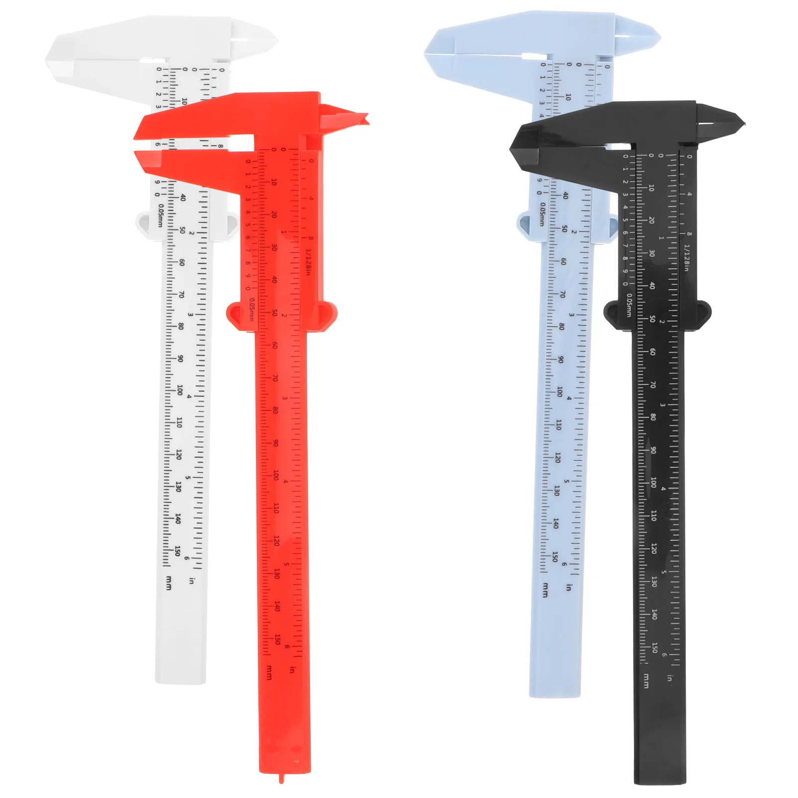 4pcs Plastic Vernier Caliper 0 150mm Double Scale Accurate Measuring Tool Non Digital Measurement Instrument Portable
4pcs Plastic Vernier Caliper 0 150mm Double Scale Accurate Measuring Tool Non Digital Measurement Instrument Portable