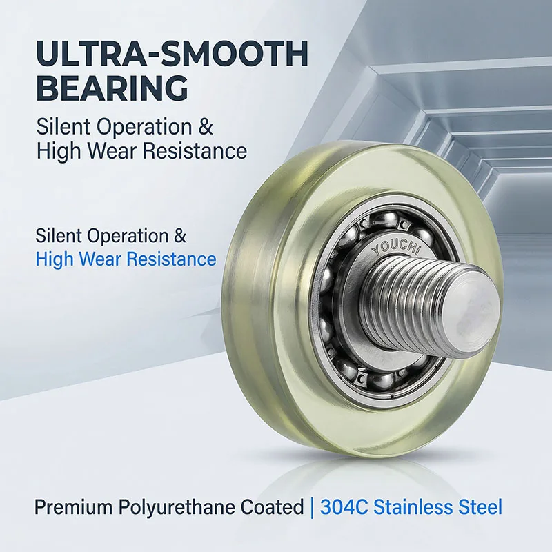 5pcs OD 18mm PU Coated Screw Roller Bearing 696RS With Thread M6 PU69618-7C1L8M6 Smooth Silent Polyurethane Thread Pulley Wheel
5pcs OD 18mm PU Coated Screw Roller Bearing 696RS With Thread M6 PU69618-7C1L8M6 Smooth Silent Polyurethane Thread Pulley Wheel