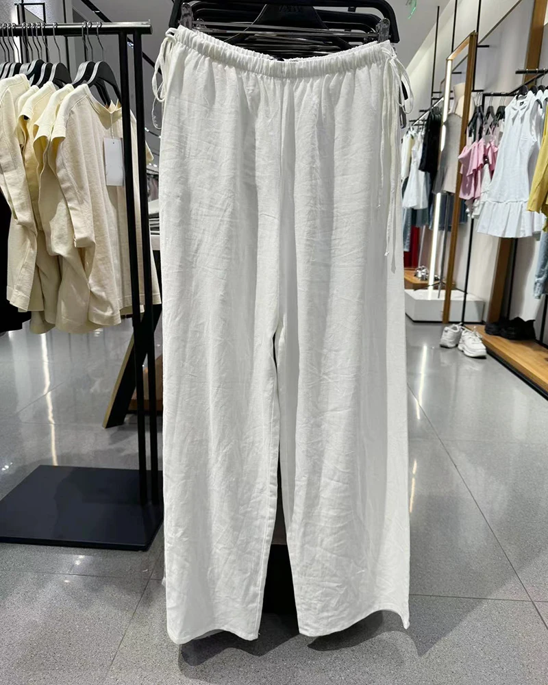 Summer New Women's Wide Leg Pants Loose Fit Casual Long Length Blend Elastic Waist Casual Pants Ladies Fashion
Summer New Women's Wide Leg Pants Loose Fit Casual Long Length Blend Elastic Waist Casual Pants Ladies Fashion