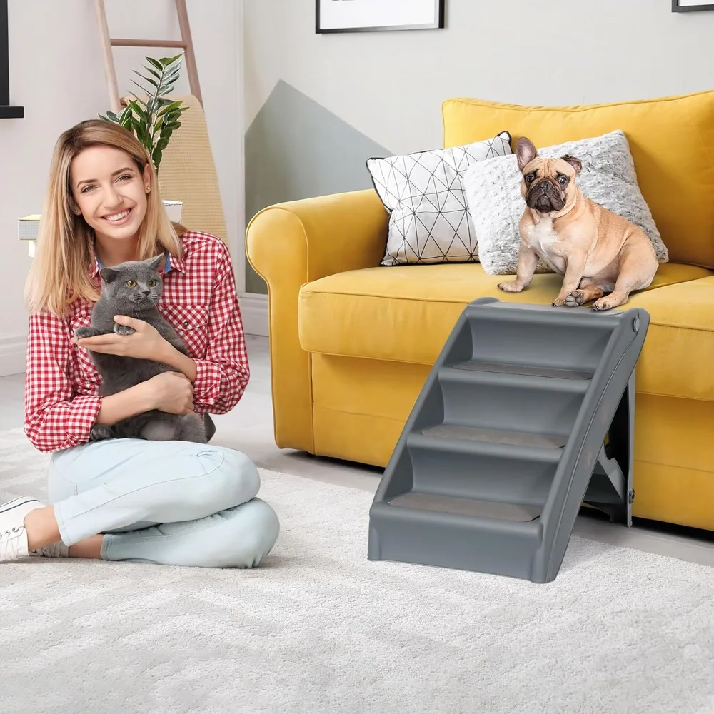 20" H 4-Step Dog Stairs for Small Dogs and Cats, Non-Slip Dog Steps for High Beds, Couch, Sofa, Sturdy Pet Steps
20" H 4-Step Dog Stairs for Small Dogs and Cats, Non-Slip Dog Steps for High Beds, Couch, Sofa, Sturdy Pet Steps