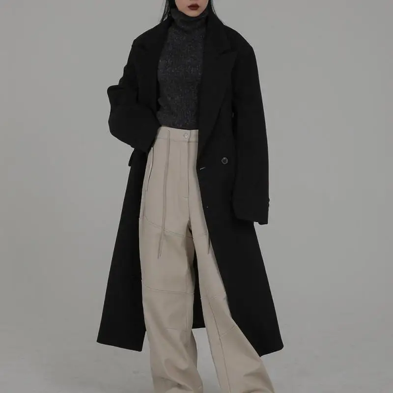 Vintage Double Breasted Windbreaker Coats Women 2024 Winter Loose Casual Solid Color Long Elegant Trench Coat For Female
Vintage Double Breasted Windbreaker Coats Women 2024 Winter Loose Casual Solid Color Long Elegant Trench Coat For Female