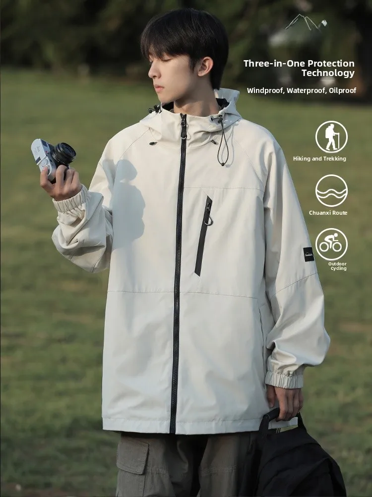Men's Waterproof Windproof Hiking Jaet Spring Autumn Trendy Hooded Coat Casual Lightweight Polyester Nylon Cosite Fiber
Men's Waterproof Windproof Hiking Jaet Spring Autumn Trendy Hooded Coat Casual Lightweight Polyester Nylon Cosite Fiber