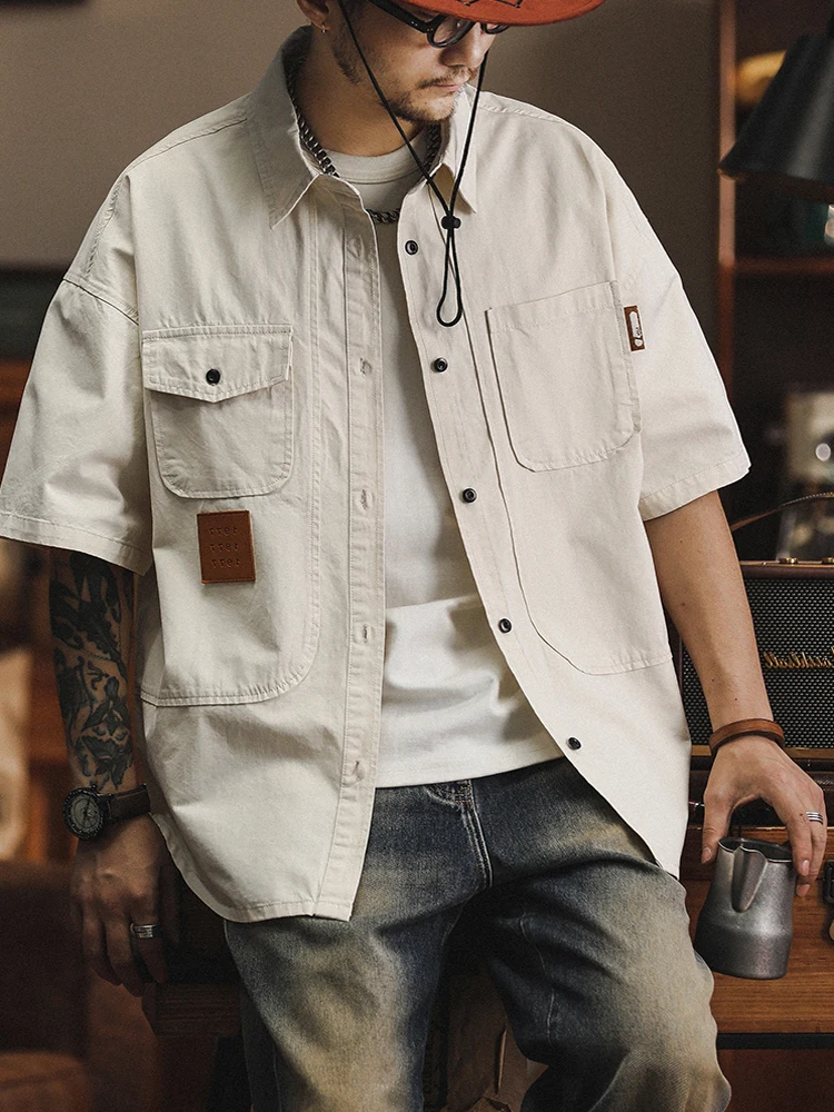 American Sle Retro Workwear ort Sve Cotton Casual irt Men's Summer Outerwear Loose Large Size Lightweight irt
American Sle Retro Workwear ort Sve Cotton Casual irt Men's Summer Outerwear Loose Large Size Lightweight irt
