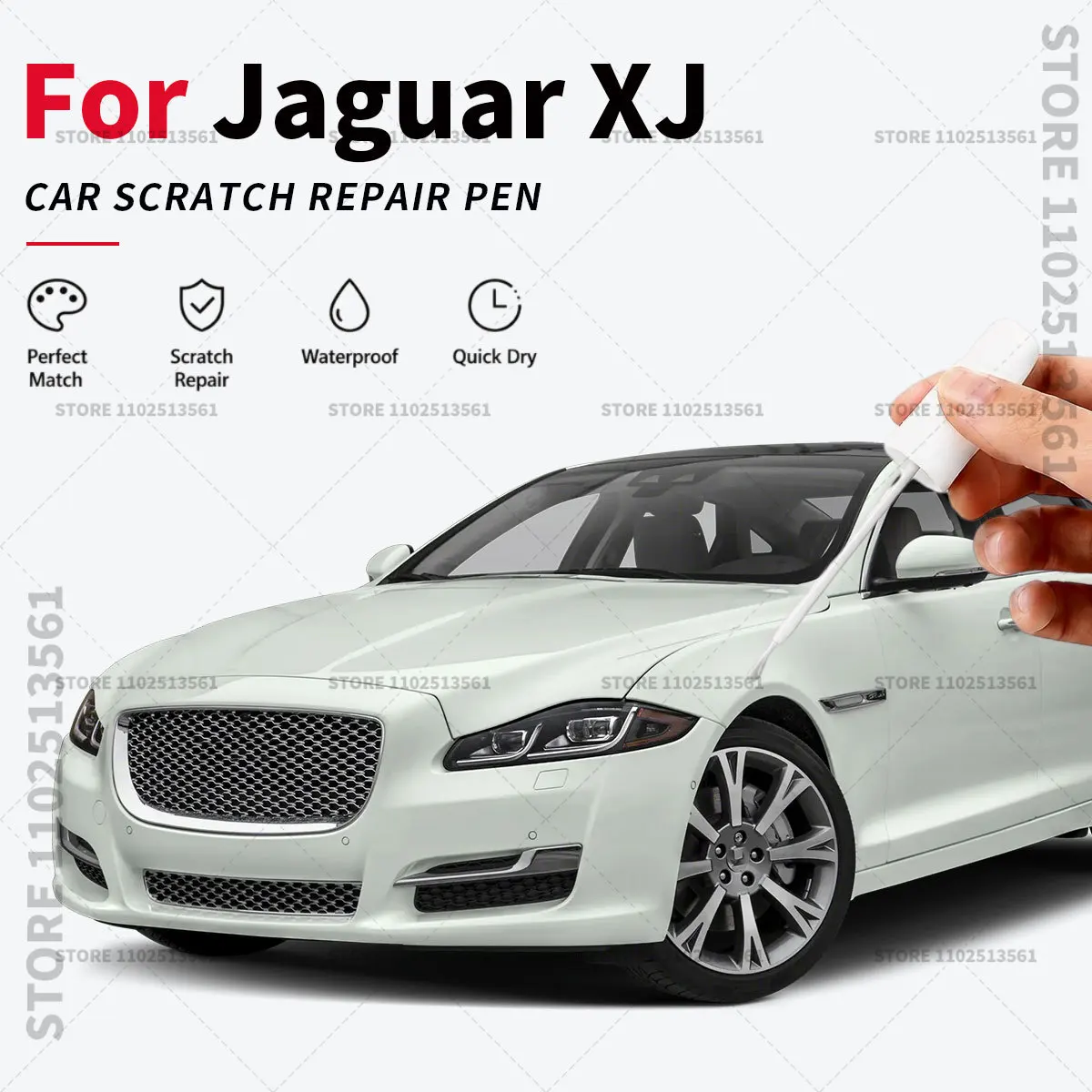 For Jaguar XJ Black Fuji White Blue Touch Up Paint Pen for Car Scratch Repair Quick Dry Auto Paint Brush for Minor Paint Damage
For Jaguar XJ Black Fuji White Blue Touch Up Paint Pen for Car Scratch Repair Quick Dry Auto Paint Brush for Minor Paint Damage