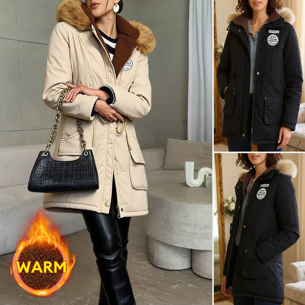 Женские осенне-зимние пальто 2025, модные однотонные корейские пальто с воротником из искусственного меха, длинными рукавами и капюшоном, длинные пальто, термоусадочная талия
Женские осенне-зимние пальто 2025, модные однотонные корейские пальто с воротником из искусственного меха, длинными рукавами и капюшоном, длинные пальто, термоусадочная талия