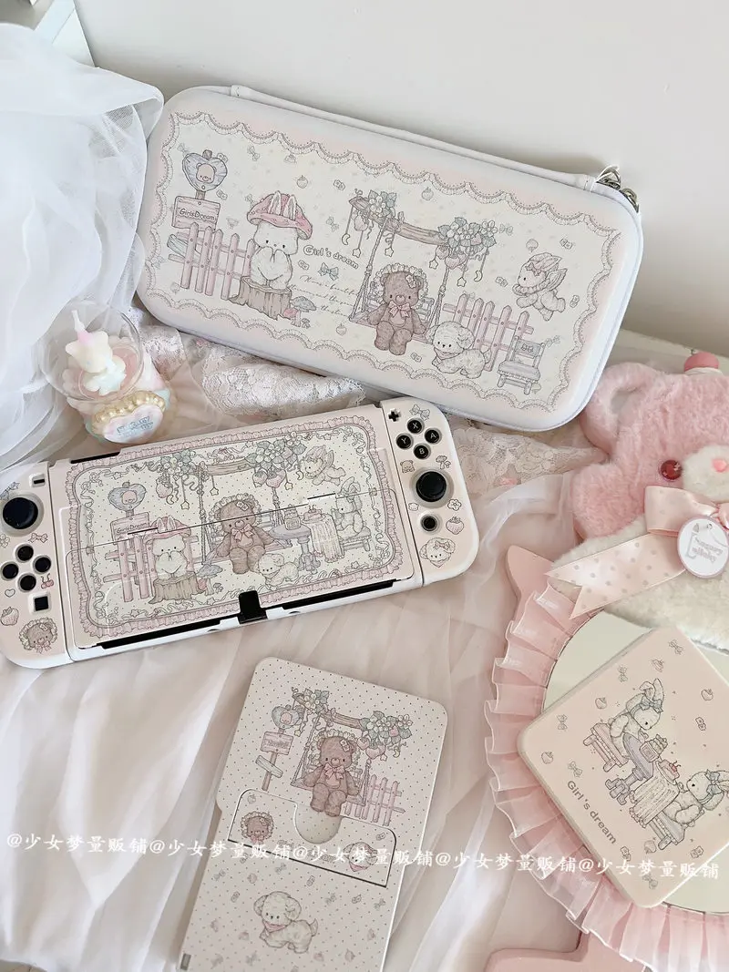 Girls Dream Switch Protective Case Split Type For Switch Oled Ns Hard Soft Shell Cute Bear Tea Party Print Game Console Cover
Girls Dream Switch Protective Case Split Type For Switch Oled Ns Hard Soft Shell Cute Bear Tea Party Print Game Console Cover