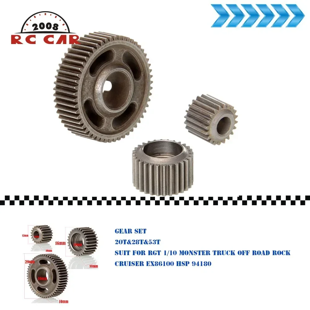 1 комплект, металлическая коробка передач 20T/28T/53T для RC 1/10 RGT EX86100 R86027 HSP 94180 Rock Cruiser, масштабные аксессуары
1 комплект, металлическая коробка передач 20T/28T/53T для RC 1/10 RGT EX86100 R86027 HSP 94180 Rock Cruiser, масштабные аксессуары