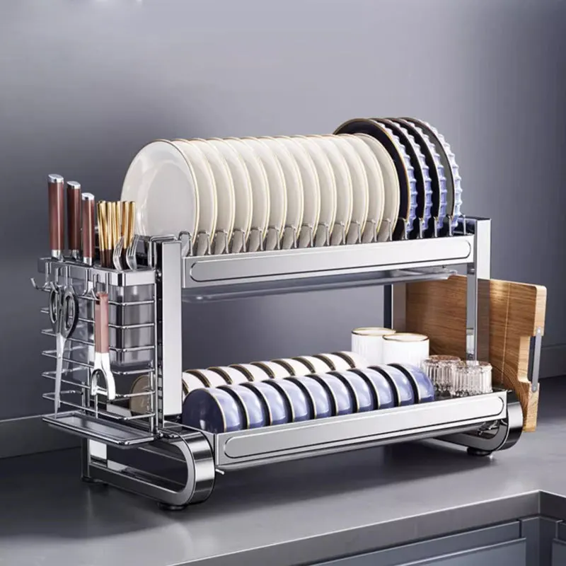 304 Stainless Steel Dish Storage Rack Drain Dishes Rack Rack Kitchen Shelf Multifunctional
304 Stainless Steel Dish Storage Rack Drain Dishes Rack Rack Kitchen Shelf Multifunctional