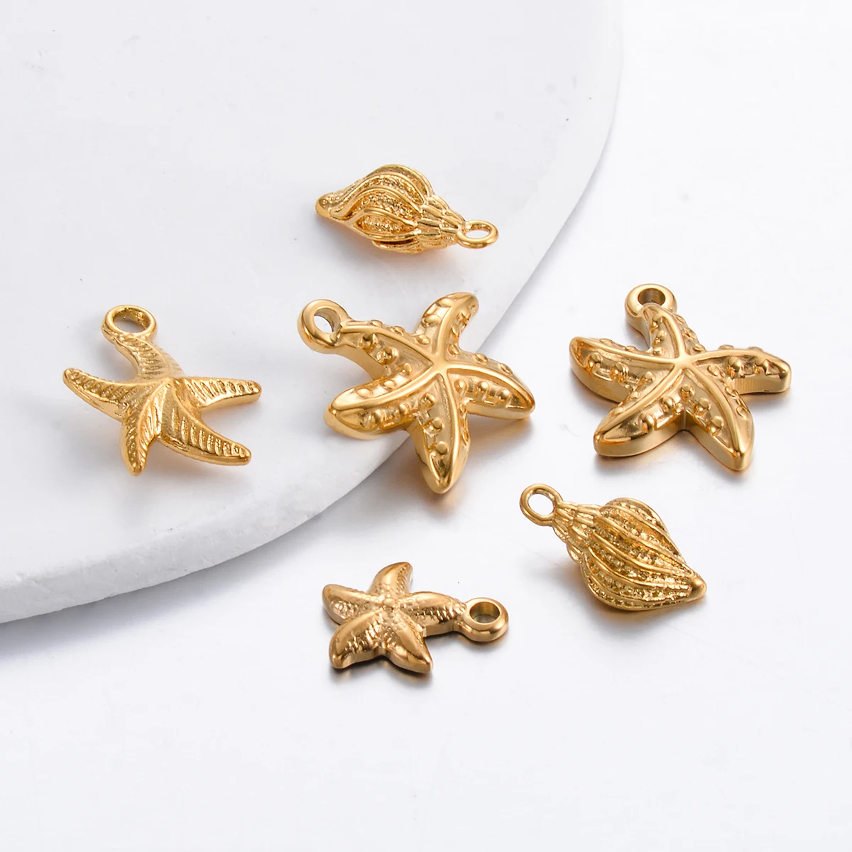 5Pcs Starfish Sea Shell Charms Ocean Pendants For DIY Jewelry Making Stainless Steel Anklet Bracelet Necklace Accessory Supplies
5Pcs Starfish Sea Shell Charms Ocean Pendants For DIY Jewelry Making Stainless Steel Anklet Bracelet Necklace Accessory Supplies