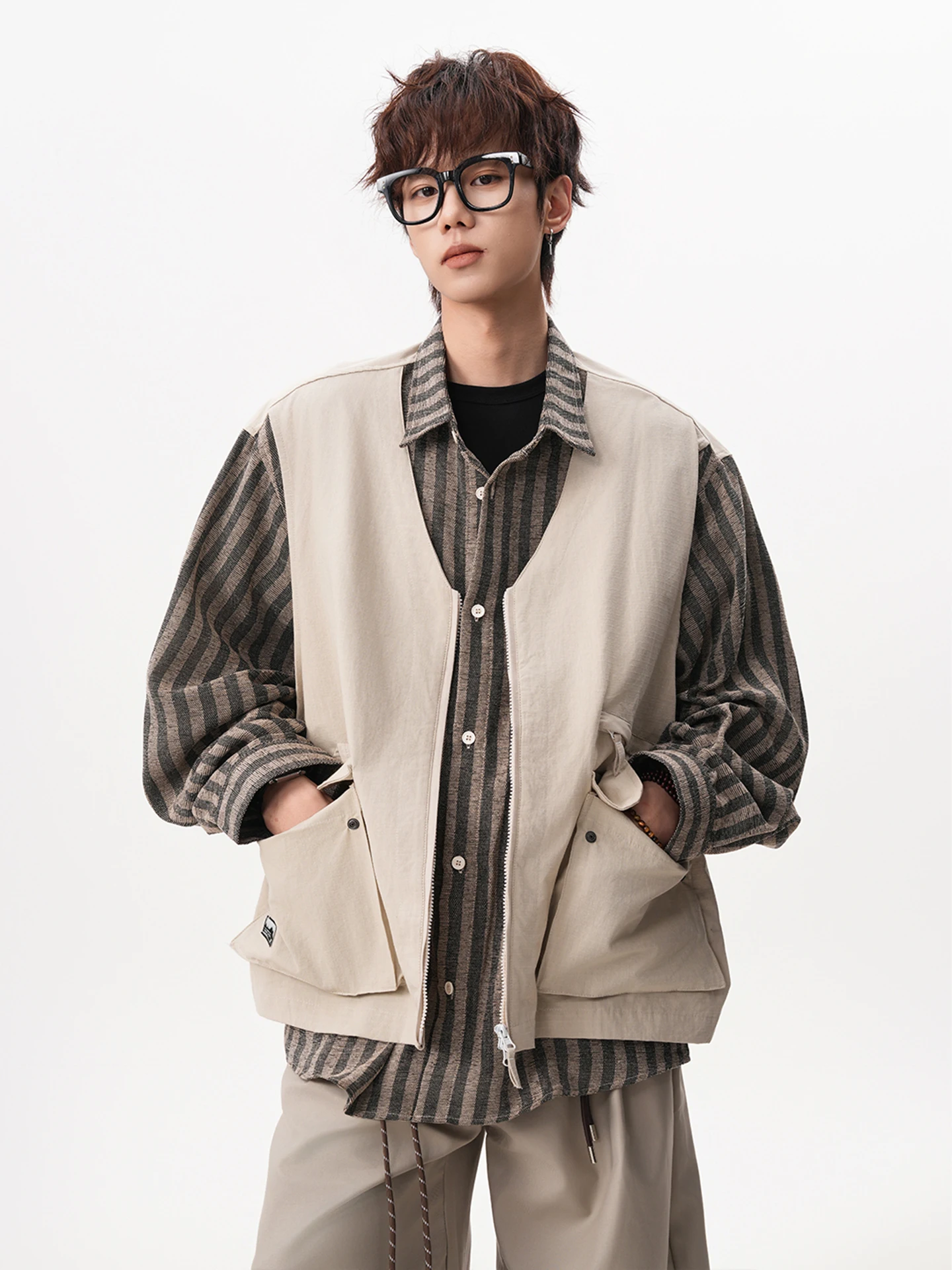 Japanese Sle Workwear Stripe Casual irt Men's Long Sve Spring New Large Size Retro Jaet Outerwear Cotton Blend
Japanese Sle Workwear Stripe Casual irt Men's Long Sve Spring New Large Size Retro Jaet Outerwear Cotton Blend