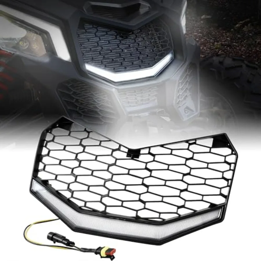 Front Bumper Mesh Grill with LED Light for Can Am Maverick X3 Max X RS DS MR RC Turbo RR R 2017-2025 Accessories X3 Black Front
Front Bumper Mesh Grill with LED Light for Can Am Maverick X3 Max X RS DS MR RC Turbo RR R 2017-2025 Accessories X3 Black Front