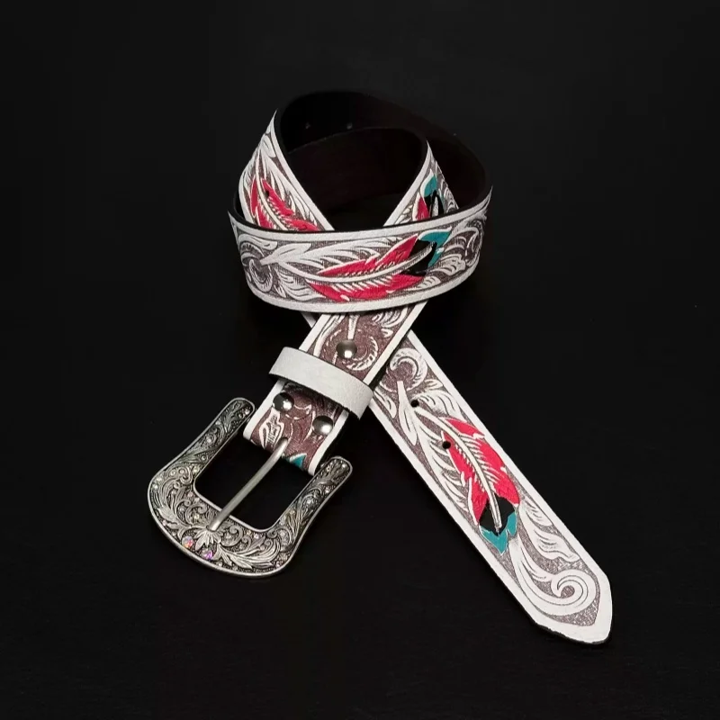 Retro Contrast Color Embossing Design Metal Pin Buckle Western American Style Waist Belt For Man Clothing Accessories
Retro Contrast Color Embossing Design Metal Pin Buckle Western American Style Waist Belt For Man Clothing Accessories