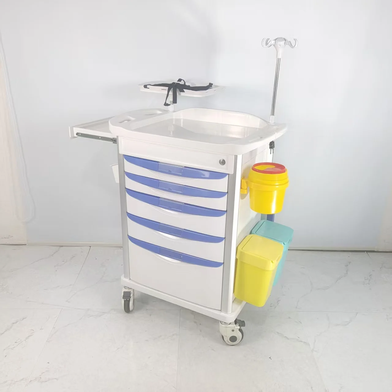 ABS Emergency Cart with IV Stand and Hospital Emergency Cart Medical Furniture for Hospital Clinic
ABS Emergency Cart with IV Stand and Hospital Emergency Cart Medical Furniture for Hospital Clinic