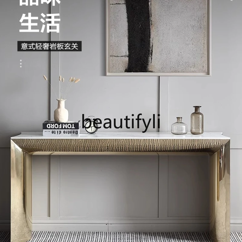 Slate door cabinet, strip case, simple modern living room, corridor against the wall, stainless steel entrance entrance table
Slate door cabinet, strip case, simple modern living room, corridor against the wall, stainless steel entrance entrance table