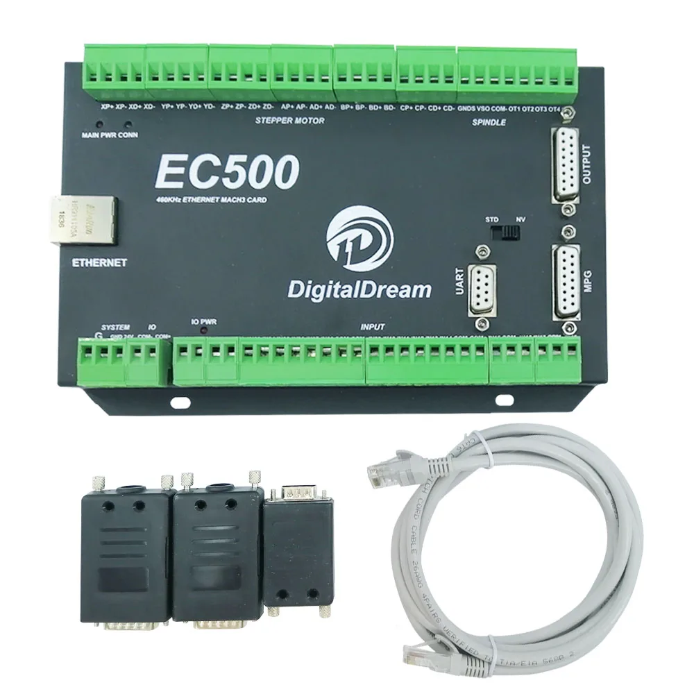 CNC Mach3 Ethernet Motion Controller EC500 460kHz 3/4/5/6 Axis Motion Control Card for milling machine
CNC Mach3 Ethernet Motion Controller EC500 460kHz 3/4/5/6 Axis Motion Control Card for milling machine