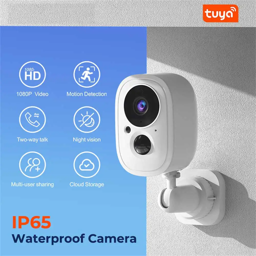 IP-камера Tuya Wi-Fi, защита безопасности, 2 МП, уличные внутренние камеры для домашней безопасности, SmartLife, водонепроницаемая, ночного видения
IP-камера Tuya Wi-Fi, защита безопасности, 2 МП, уличные внутренние камеры для домашней безопасности, SmartLife, водонепроницаемая, ночного видения