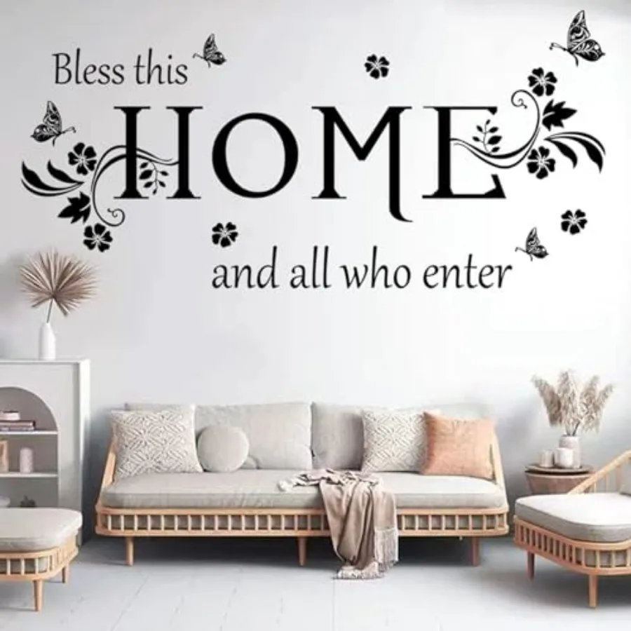 Black Vinyl Wall Sicker Wall Word Quoes Bless his Home and All who Ener Wall Decals Flowers Buerfly Wall Decor Sicker for Enryw
Black Vinyl Wall Sicker Wall Word Quoes Bless his Home and All who Ener Wall Decals Flowers Buerfly Wall Decor Sicker for Enryw