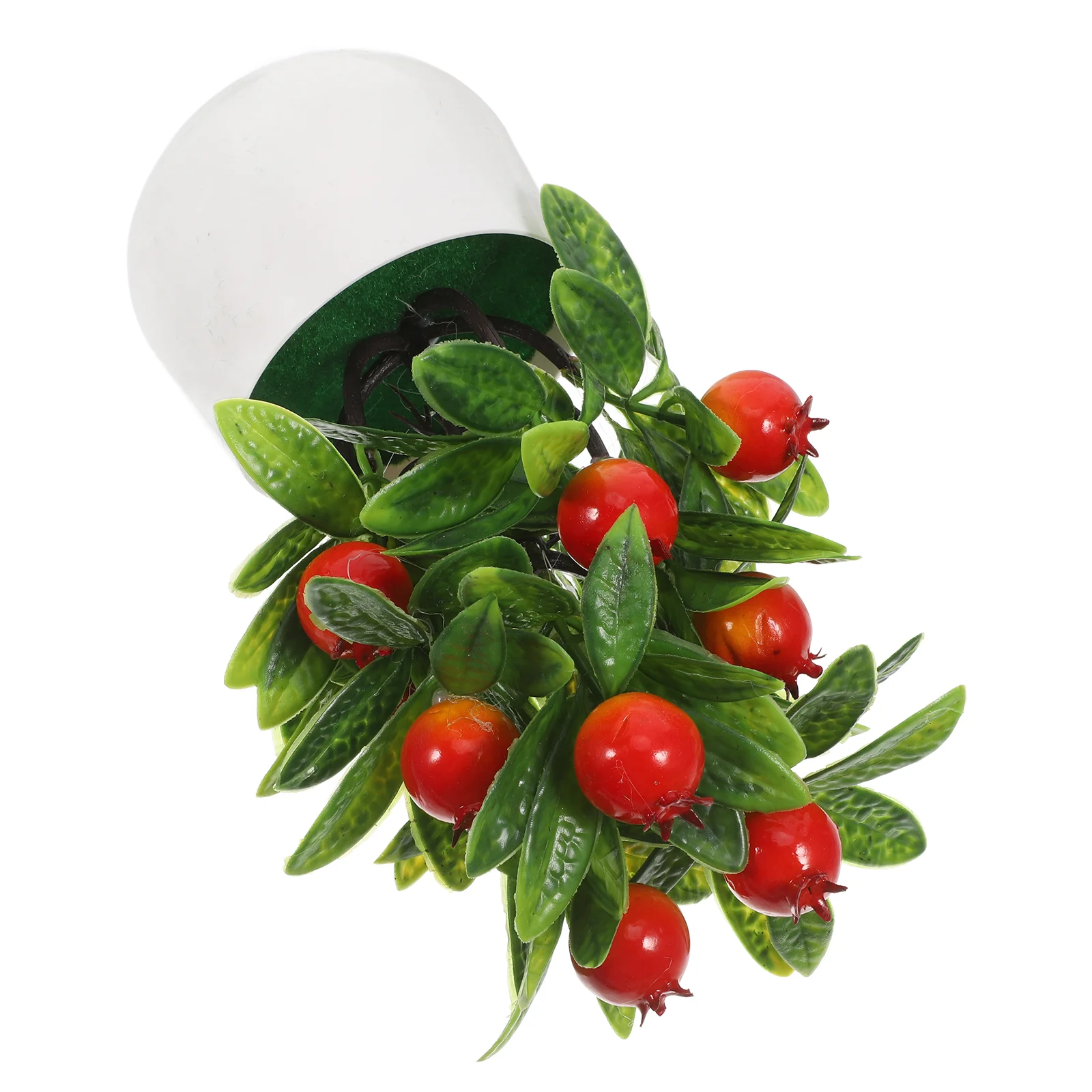 Artificial Pomegranate Tree Decor Realistic Faux Fruit Plants Mini Bonsai White Pot Compact Size Home Kitchen Living Room Desk
Artificial Pomegranate Tree Decor Realistic Faux Fruit Plants Mini Bonsai White Pot Compact Size Home Kitchen Living Room Desk