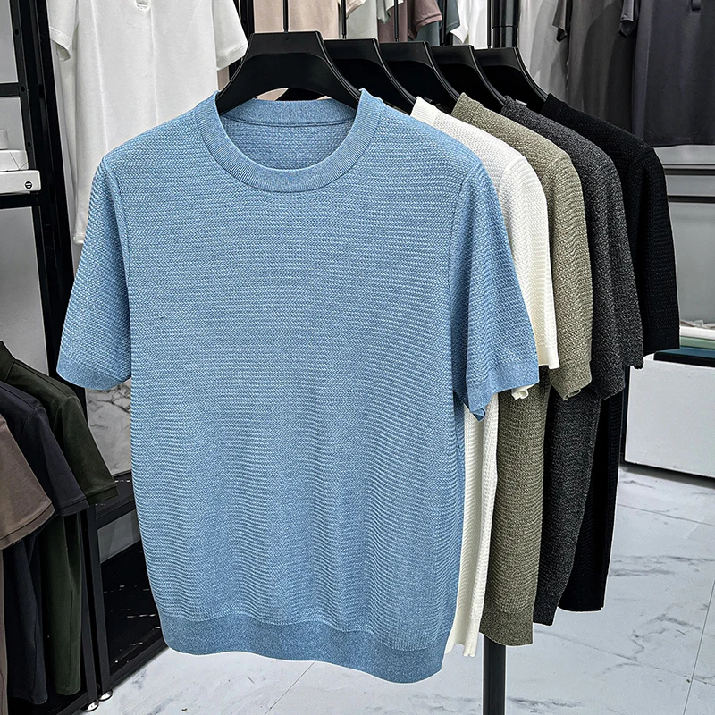 Men's Round-Neck T-Shirt with 100% Lyocell Knitting, Floral Yarn Fabric, Breathable Short Sleeve High-Quality T-Shirt for Summer
Men's Round-Neck T-Shirt with 100% Lyocell Knitting, Floral Yarn Fabric, Breathable Short Sleeve High-Quality T-Shirt for Summer