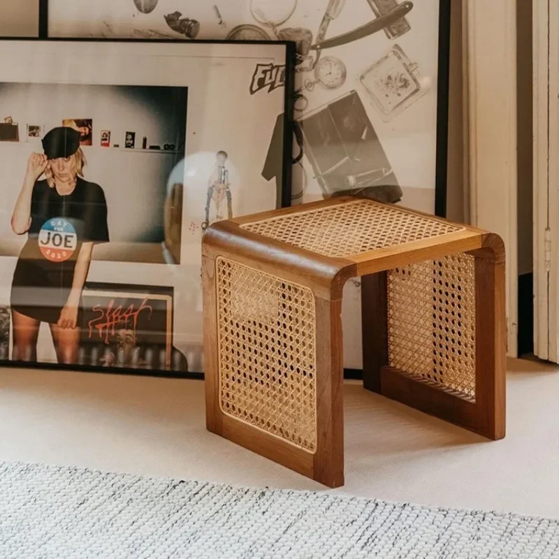 Retro solid wood rattan corner sofa small edge sofa floor ornament bedside table bedside coffee table
Retro solid wood rattan corner sofa small edge sofa floor ornament bedside table bedside coffee table