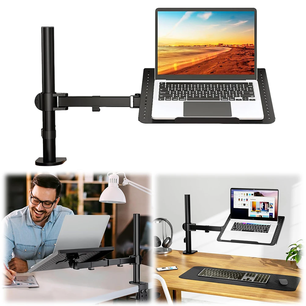 Single Laptop Notebook Desk Mount Fully Adjustable Laptop Arm Laptop Desk Mount Desktop Computer Support for 11-17 Inch Laptop
Single Laptop Notebook Desk Mount Fully Adjustable Laptop Arm Laptop Desk Mount Desktop Computer Support for 11-17 Inch Laptop