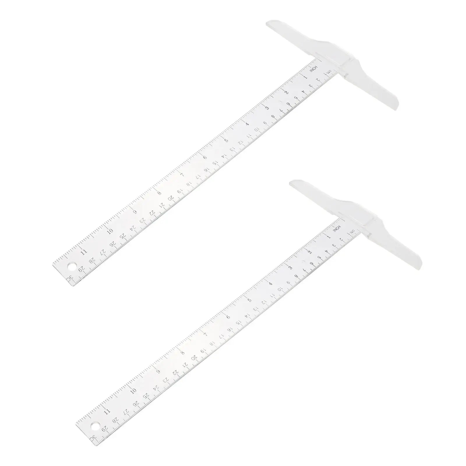 2Pcs T Square Ruler Plastic Precision Measuring Tool Double Scale Straight Layout Design School Office Supplies Centimeter
2Pcs T Square Ruler Plastic Precision Measuring Tool Double Scale Straight Layout Design School Office Supplies Centimeter