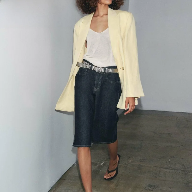 mat Linen Texture Long Sve Suit Jaet New Summer Collection Ele Simple Design Commute Sle Pure Color
mat Linen Texture Long Sve Suit Jaet New Summer Collection Ele Simple Design Commute Sle Pure Color