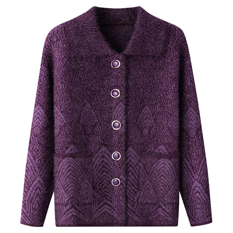New Autumn Winter Women's Sweater Cardigan Coat New Printed Single Breasted Long Sleeve Knitted Sweater Middle Aged Female Tops
New Autumn Winter Women's Sweater Cardigan Coat New Printed Single Breasted Long Sleeve Knitted Sweater Middle Aged Female Tops