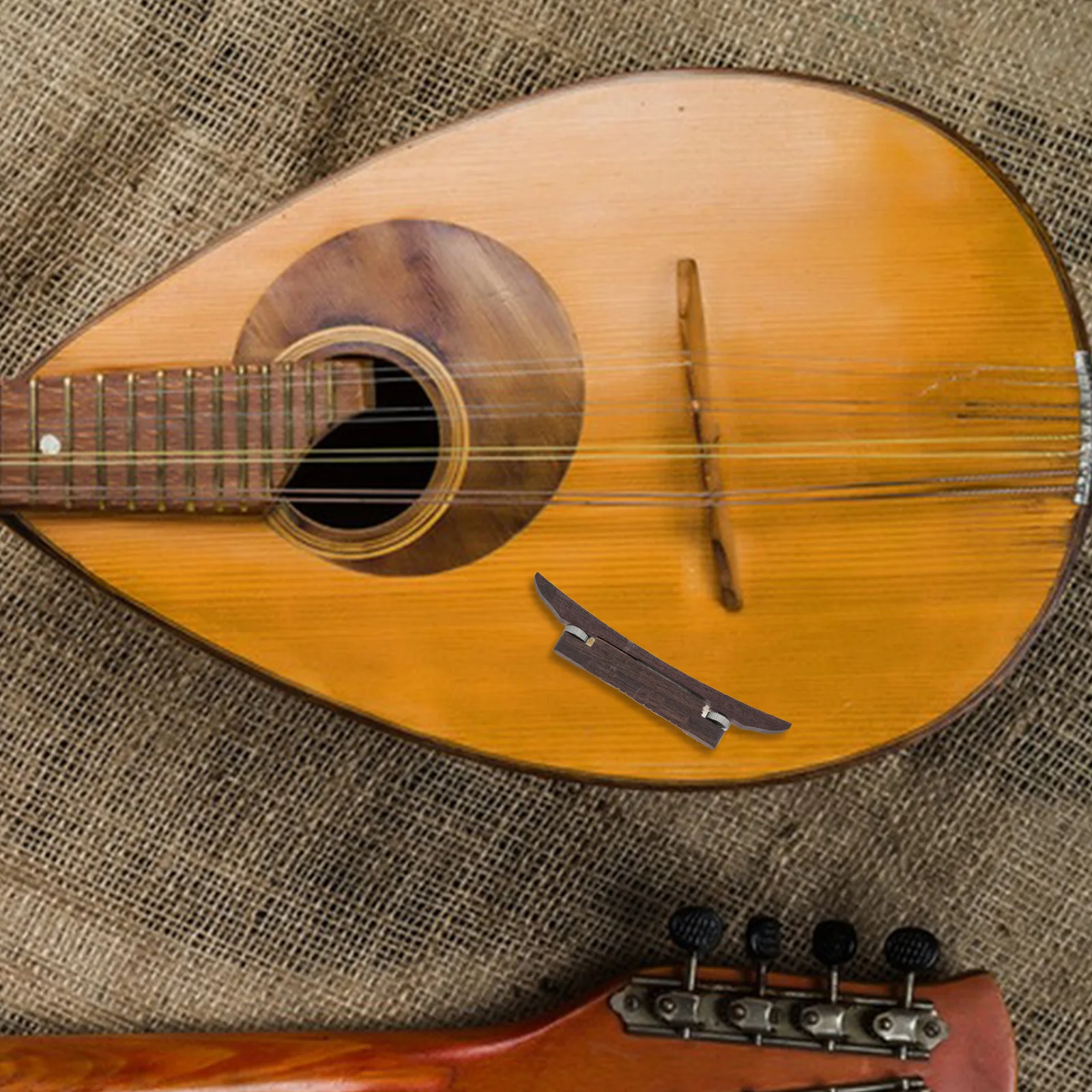 Redwood Bridge For Mandolin Durable Adjustable String Replacement Professional Musical Instrument Parts Accessory