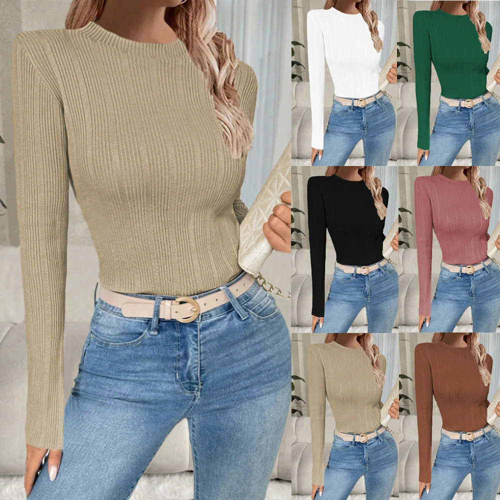 Осенне-зимний вязаный приталенный пуловер с круглым вырезом, свитер, женский топ, независимая станция, трансграничная торговля
Осенне-зимний вязаный приталенный пуловер с круглым вырезом, свитер, женский топ, независимая станция, трансграничная торговля