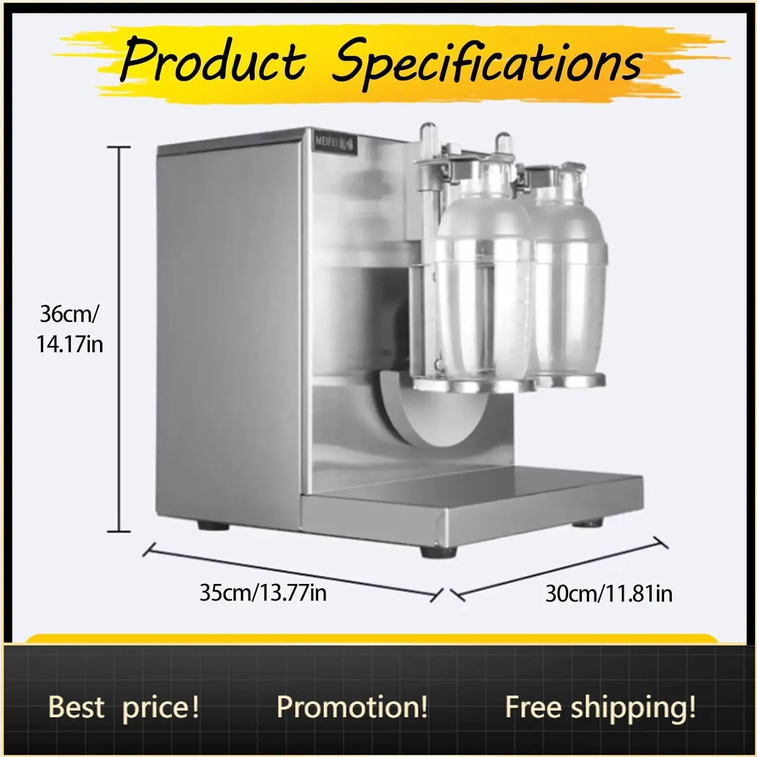 120W Double Head Milk Tea Shaker, Electric Adjustable Blender with 0-120s Timer, 2pcs Transparent Cups, for Bubble Tea, Boba, Ju
120W Double Head Milk Tea Shaker, Electric Adjustable Blender with 0-120s Timer, 2pcs Transparent Cups, for Bubble Tea, Boba, Ju