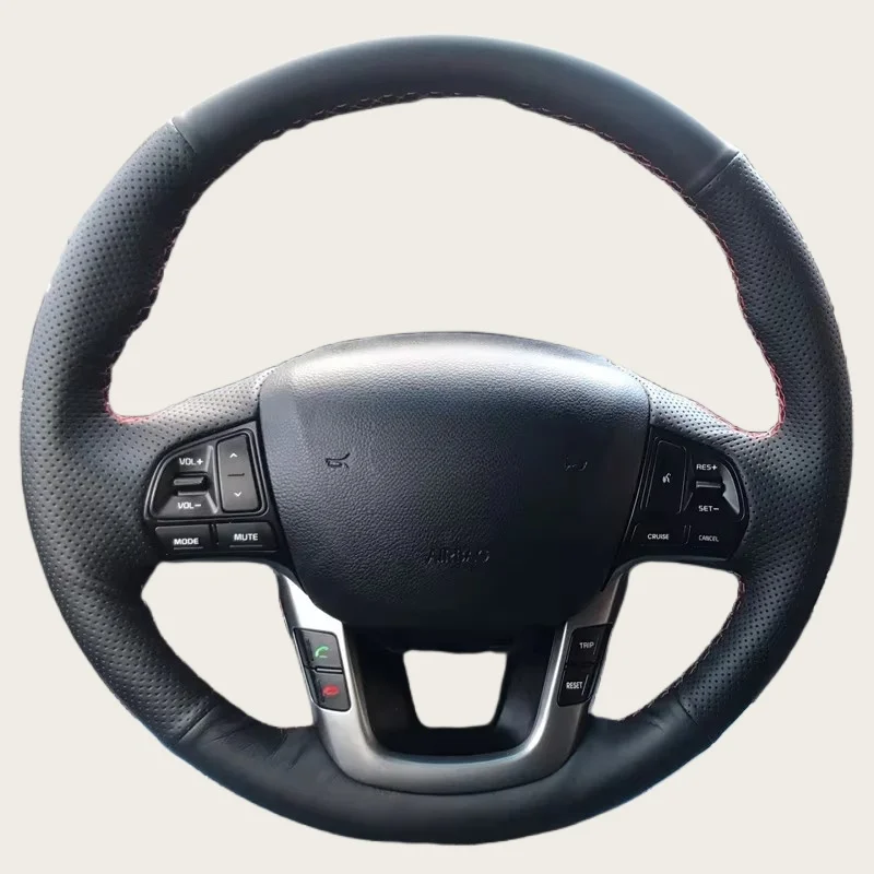 Чехол на руль автомобиля на заказ, удобная натуральная кожа для KIA RIO 2011-2014, чехол на руль Funda Volante, оплетка, автомобильный аксессуар
Чехол на руль автомобиля на заказ, удобная натуральная кожа для KIA RIO 2011-2014, чехол на руль Funda Volante, оплетка, автомобильный аксессуар